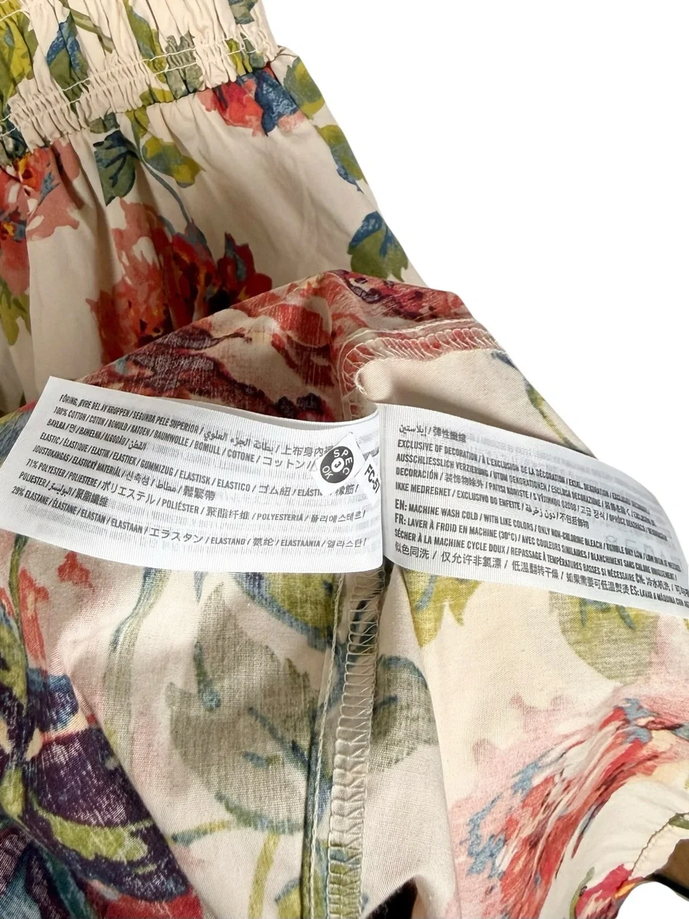 NWT Abercrombie & Fitch S Petite Smocked DropWaist Maxi Dress Floral Puff Sleeve